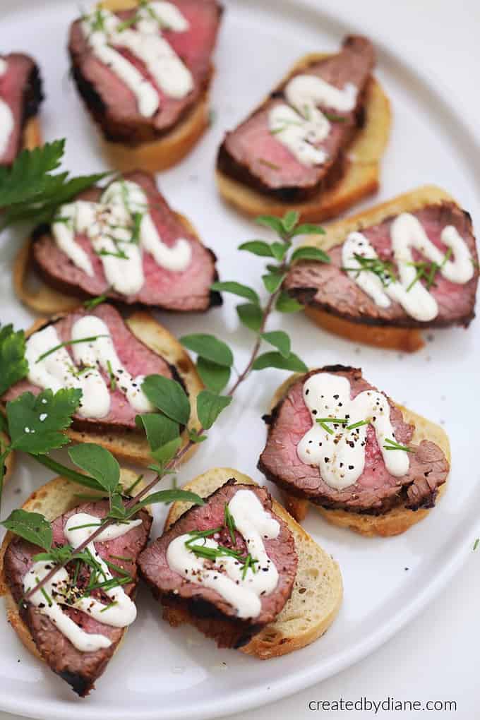 BEEF CROSTINI with tri tip recipe createdbydiane.com