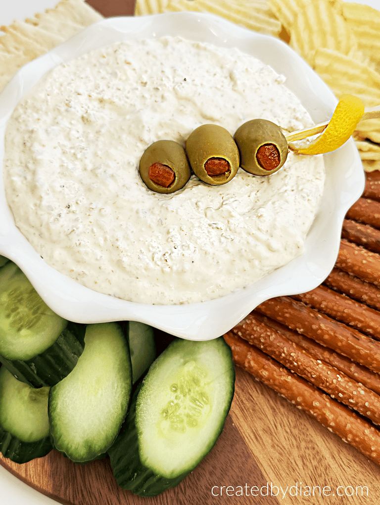 green olive dip at createdbydiane