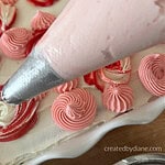 red velvet 13x9 cake, make it a christmas cake by adding peppermint extract.