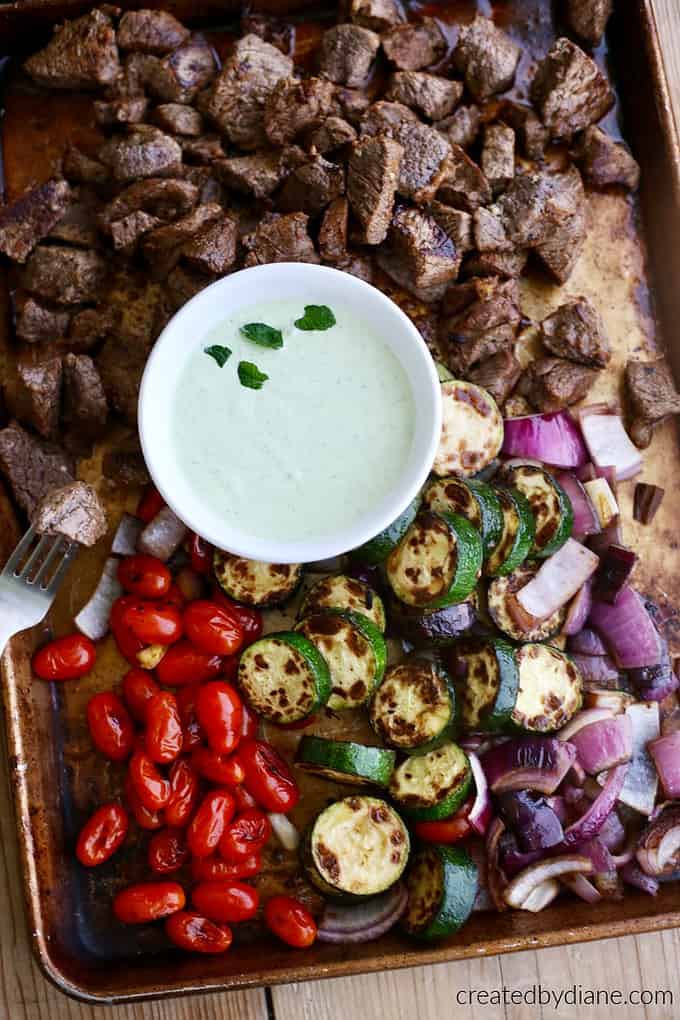 Greek TriTIp Beef on the BLACKSTONE (use sirloin, flank steak, or sirloin tip from createdbydiane