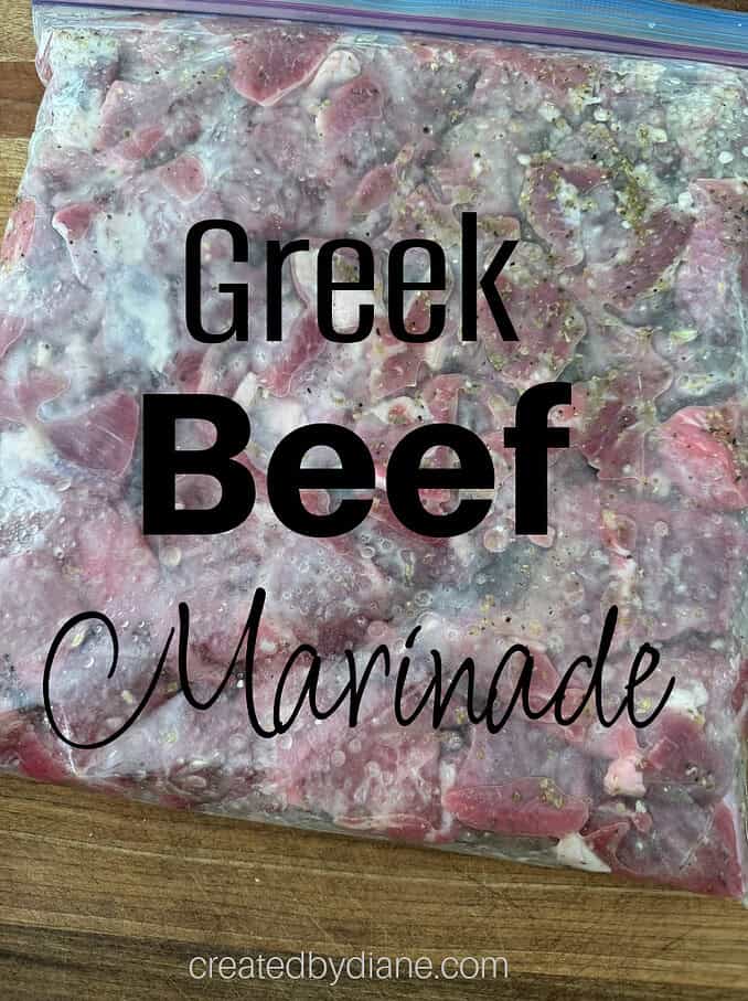 Greek Beef Non Kabob Marinade Recipe from createdbydiane