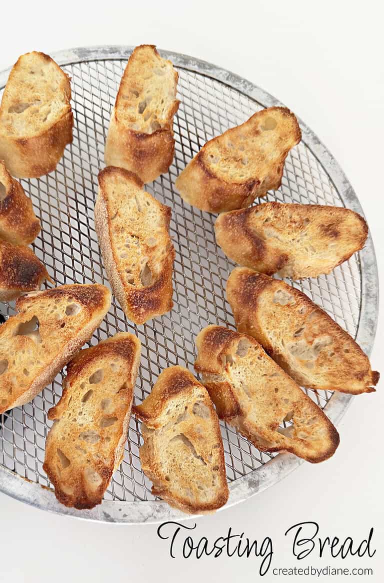 Toasting Bread the BIGGEST tip for CRUNCHY bread, baguette, crostini createdbydiane