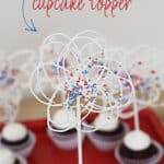 homeade candy cupcake topper