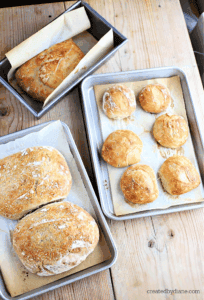 ARTISAN BREAD RECIPE for crusty bread and rolls createdbydiane