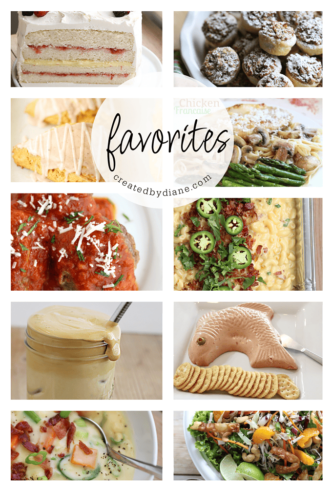 cake, cookies, chicken, beef, the favorites from food blogger createdbydiane