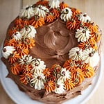 pumpkin layer cake chocolate frosting createdbydiane