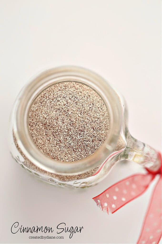 cinnamon sugar in a glass jar, ready to shake on so many items come take a look createdbydiane