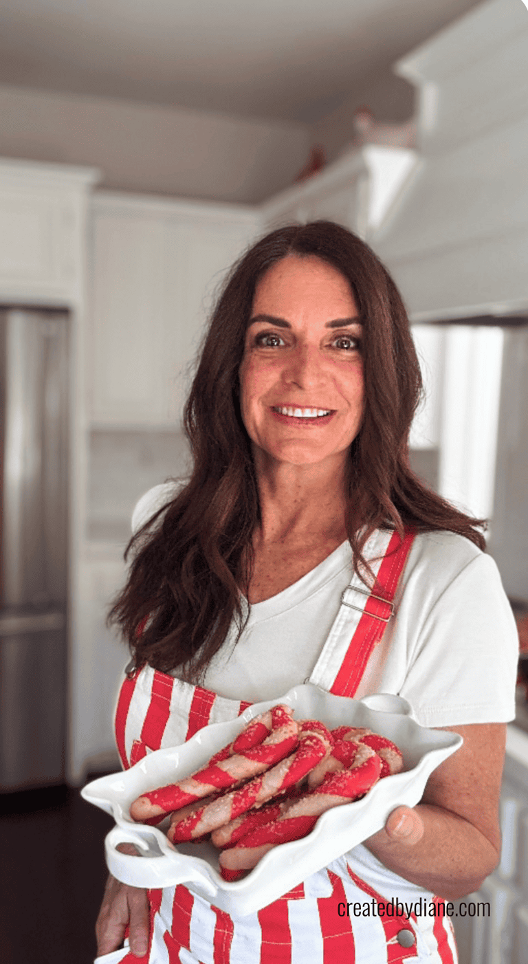Red and White Candy Cane Sugar Cookies