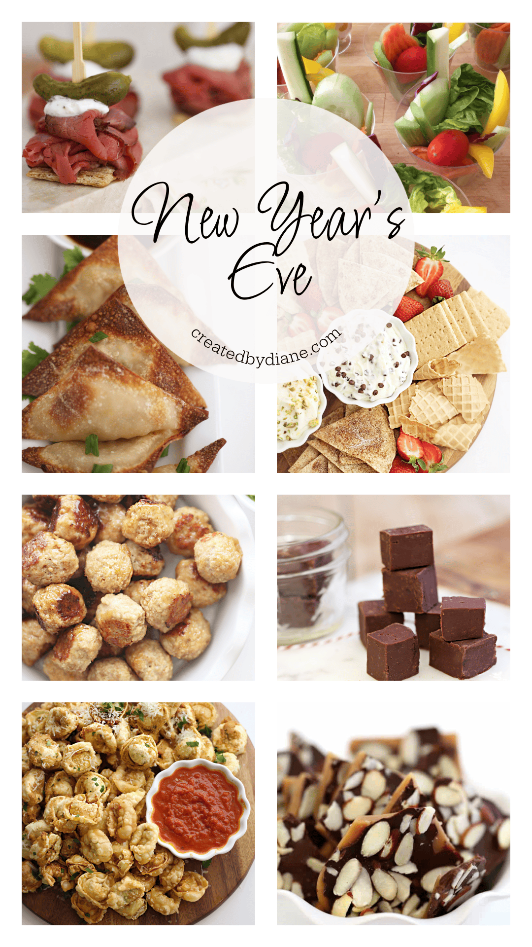 NEW YEAR'S EVE appetizers, fun salad and sweets createdbydiane