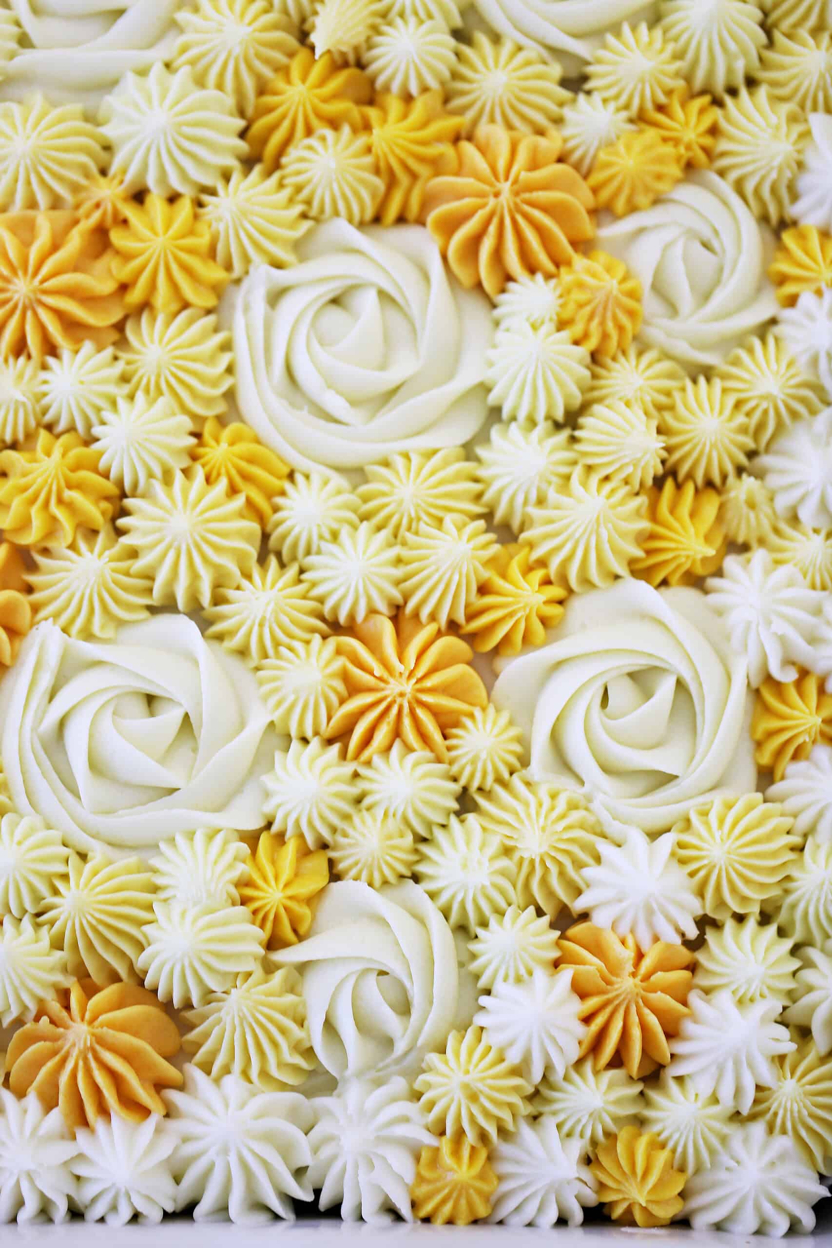 Lemon Piped Cake with Cute Frosting