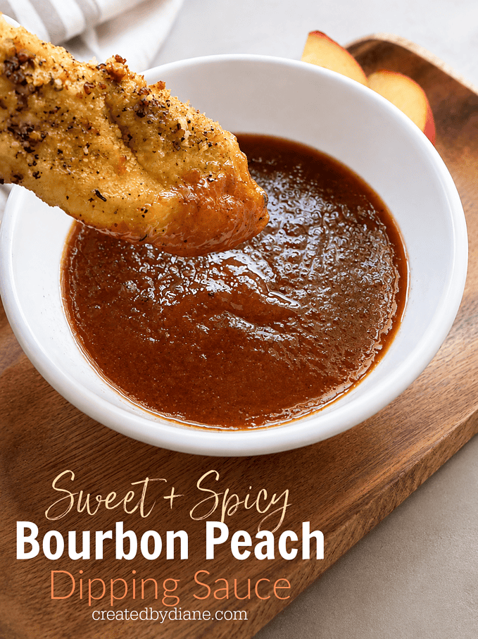 Fresh Peach- Sweet and Spicy Bourbon Peach Dipping Sauce