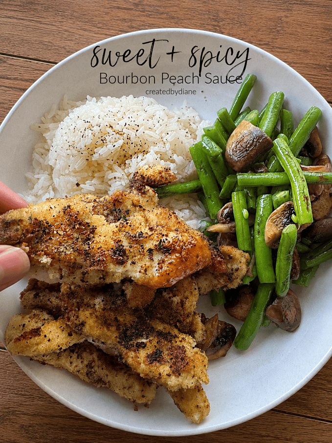 Fresh Peach- Sweet and Spicy Bourbon Peach Dipping Sauce