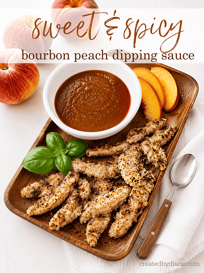 Fresh Peach- Sweet and Spicy Bourbon Peach Dipping Sauce