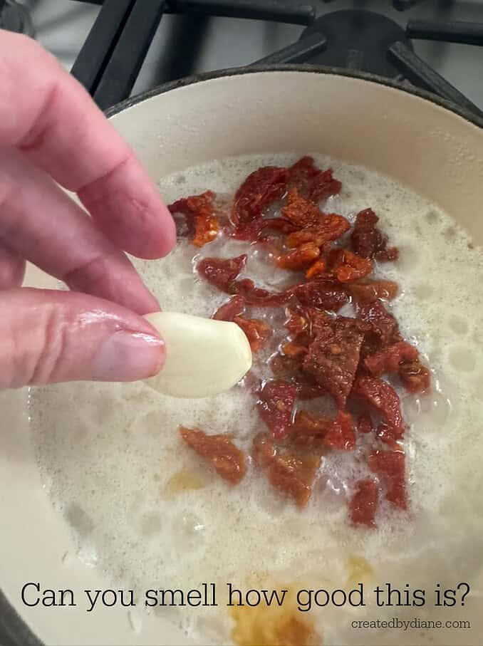 sun dried tomato rice with garlic