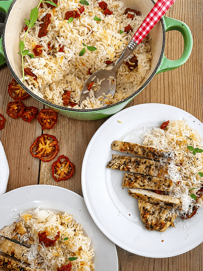 How to make sun dried tomato rice recipe on the stove