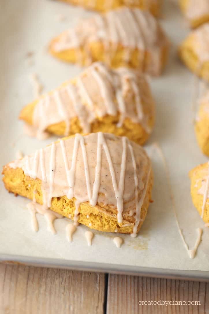 pumpkin scones with icing createdbydiane