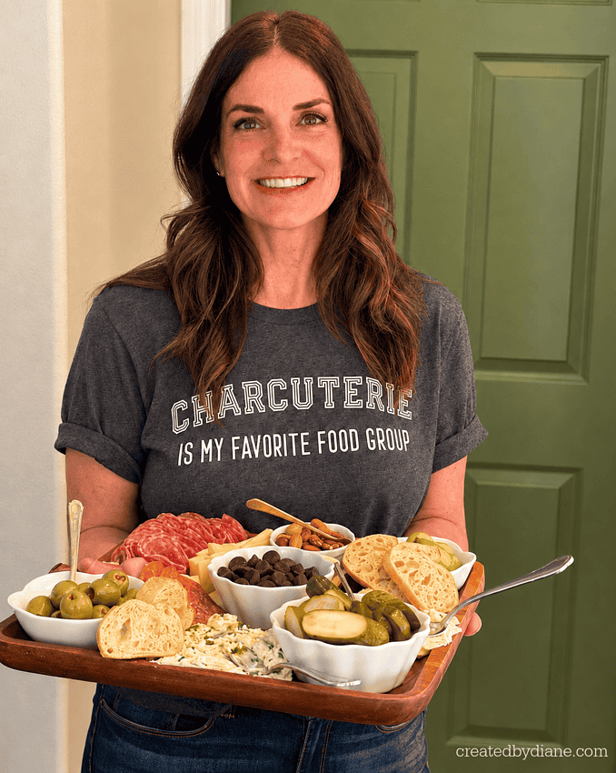 CHARCUTERIE IS MY FAVORITE FOOD GROUP (Diane holding a charcuterie board) createdbydiane