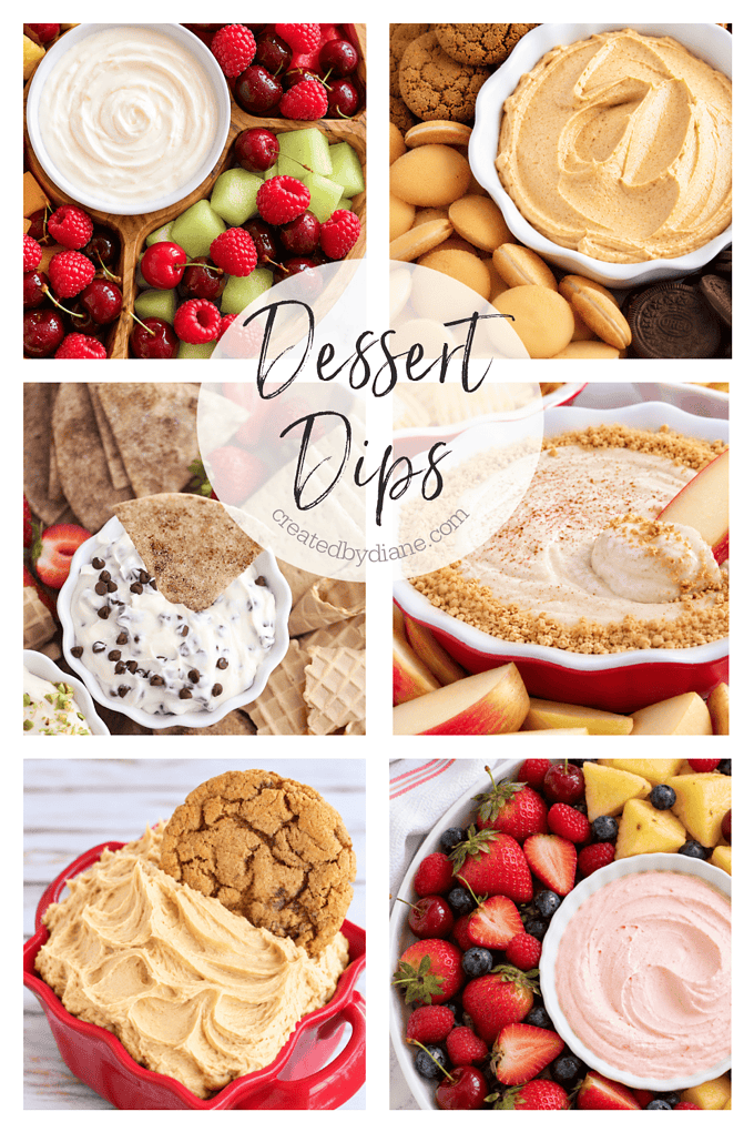 dessert DIPS, these make dessert insanely easy and delicious no baking, just whip up dip and add your dippers!