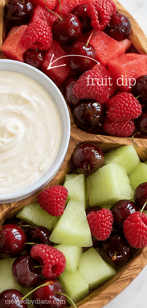 the best fruit dip recipe, no baking, just mix and serve